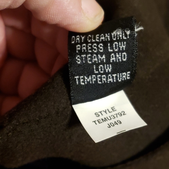 Linda allard ellen tracy brown wool silk trim coat - Picture 7 of 7